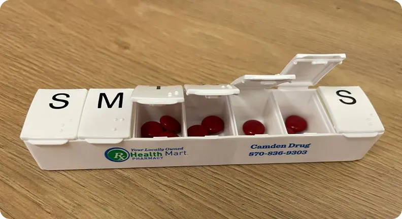 A box of pills sitting on top of a table.